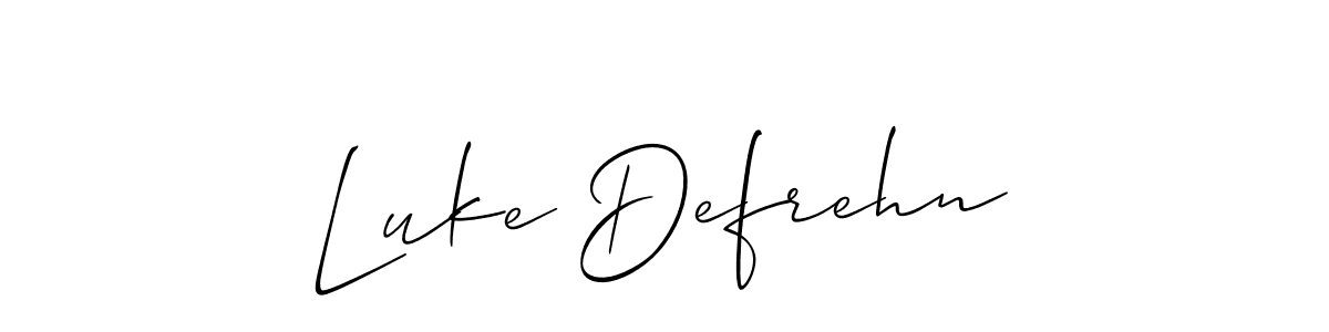 How to make Luke Defrehn name signature. Use Allison_Script style for creating short signs online. This is the latest handwritten sign. Luke Defrehn signature style 2 images and pictures png