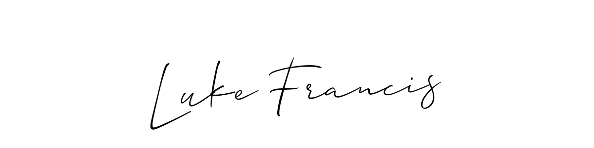 Allison_Script is a professional signature style that is perfect for those who want to add a touch of class to their signature. It is also a great choice for those who want to make their signature more unique. Get Luke Francis name to fancy signature for free. Luke Francis signature style 2 images and pictures png