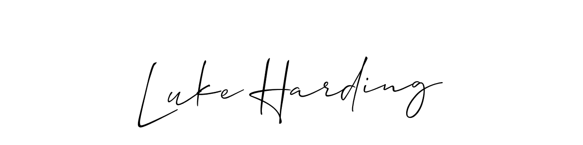 Luke Harding stylish signature style. Best Handwritten Sign (Allison_Script) for my name. Handwritten Signature Collection Ideas for my name Luke Harding. Luke Harding signature style 2 images and pictures png