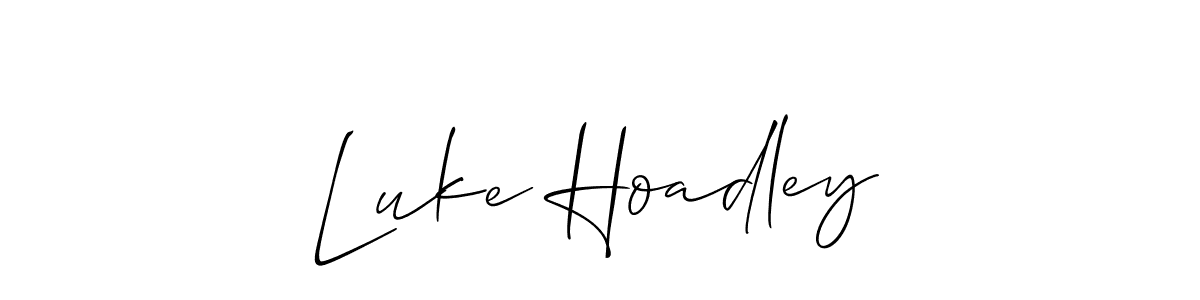 if you are searching for the best signature style for your name Luke Hoadley. so please give up your signature search. here we have designed multiple signature styles  using Allison_Script. Luke Hoadley signature style 2 images and pictures png