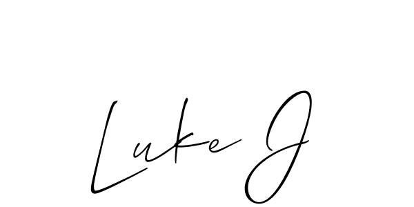 Create a beautiful signature design for name Luke J. With this signature (Allison_Script) fonts, you can make a handwritten signature for free. Luke J signature style 2 images and pictures png