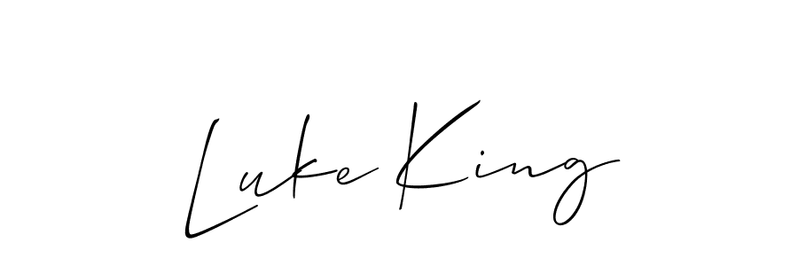 How to make Luke King signature? Allison_Script is a professional autograph style. Create handwritten signature for Luke King name. Luke King signature style 2 images and pictures png