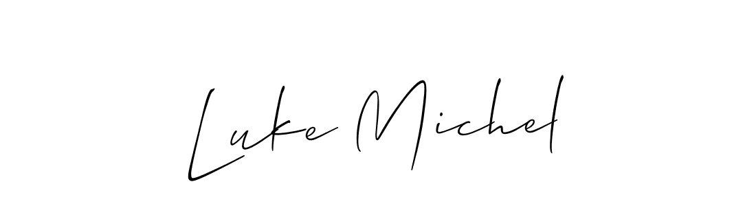 You should practise on your own different ways (Allison_Script) to write your name (Luke Michel) in signature. don't let someone else do it for you. Luke Michel signature style 2 images and pictures png