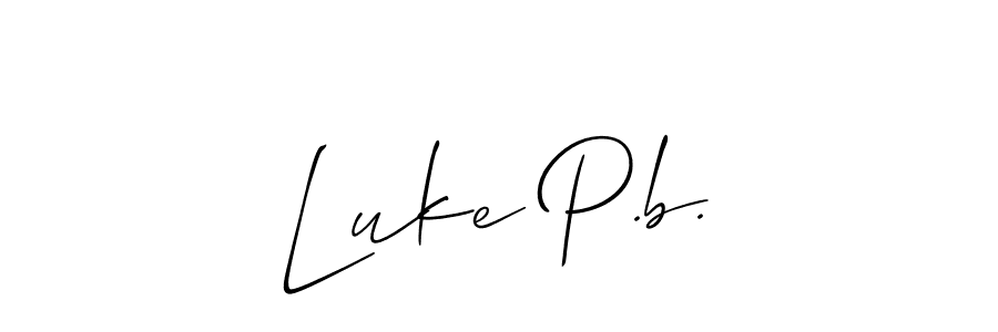 How to make Luke P.b. name signature. Use Allison_Script style for creating short signs online. This is the latest handwritten sign. Luke P.b. signature style 2 images and pictures png