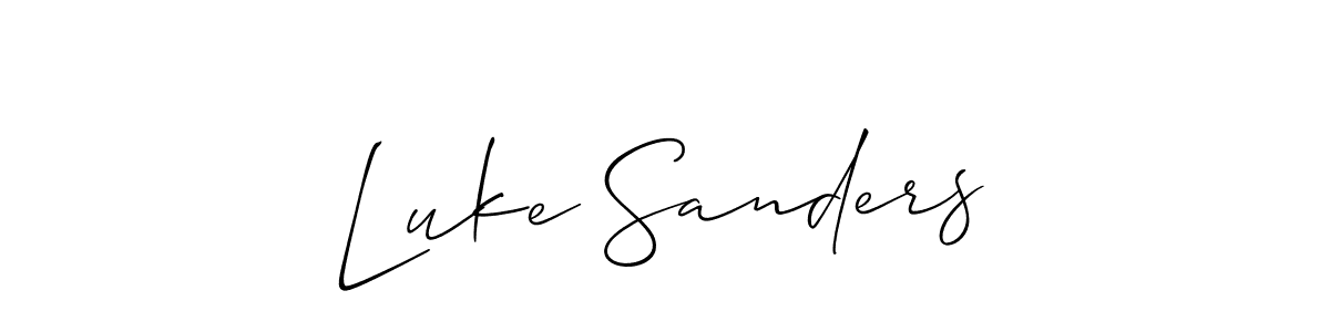 Luke Sanders stylish signature style. Best Handwritten Sign (Allison_Script) for my name. Handwritten Signature Collection Ideas for my name Luke Sanders. Luke Sanders signature style 2 images and pictures png