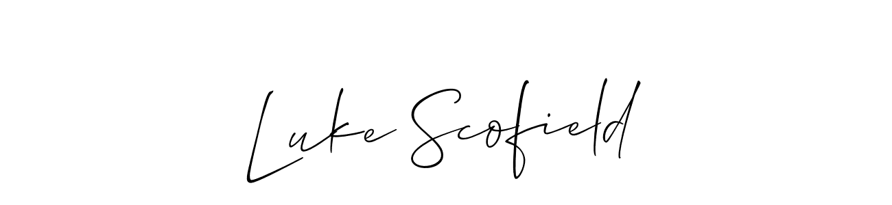 Design your own signature with our free online signature maker. With this signature software, you can create a handwritten (Allison_Script) signature for name Luke Scofield. Luke Scofield signature style 2 images and pictures png