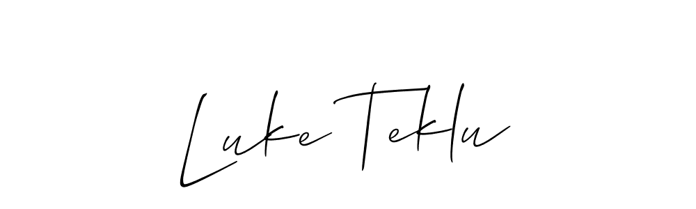 Make a beautiful signature design for name Luke Teklu. Use this online signature maker to create a handwritten signature for free. Luke Teklu signature style 2 images and pictures png
