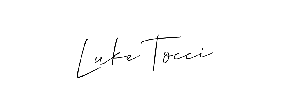 Create a beautiful signature design for name Luke Tocci. With this signature (Allison_Script) fonts, you can make a handwritten signature for free. Luke Tocci signature style 2 images and pictures png