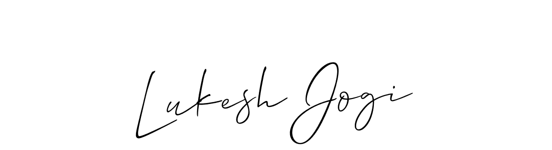 How to make Lukesh Jogi name signature. Use Allison_Script style for creating short signs online. This is the latest handwritten sign. Lukesh Jogi signature style 2 images and pictures png
