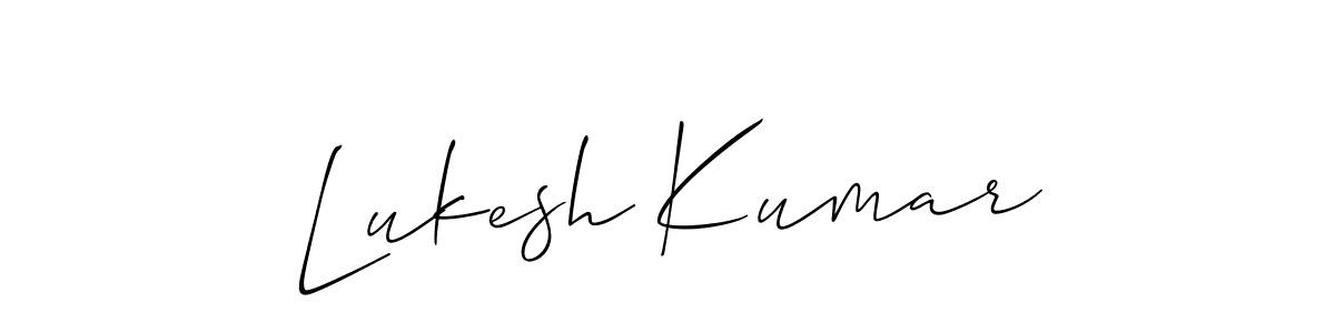 The best way (Allison_Script) to make a short signature is to pick only two or three words in your name. The name Lukesh Kumar include a total of six letters. For converting this name. Lukesh Kumar signature style 2 images and pictures png