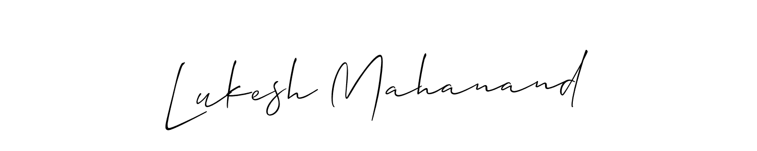 Use a signature maker to create a handwritten signature online. With this signature software, you can design (Allison_Script) your own signature for name Lukesh Mahanand. Lukesh Mahanand signature style 2 images and pictures png