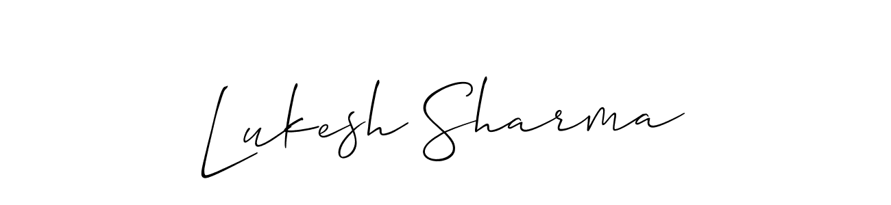 How to Draw Lukesh Sharma signature style? Allison_Script is a latest design signature styles for name Lukesh Sharma. Lukesh Sharma signature style 2 images and pictures png