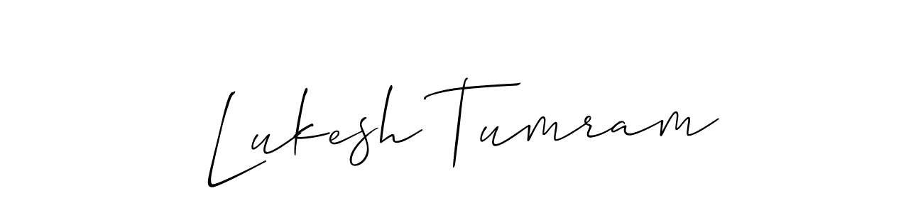 Also You can easily find your signature by using the search form. We will create Lukesh Tumram name handwritten signature images for you free of cost using Allison_Script sign style. Lukesh Tumram signature style 2 images and pictures png
