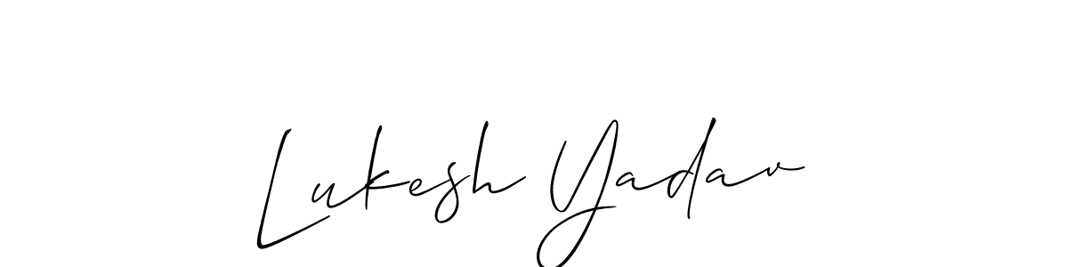 Lukesh Yadav stylish signature style. Best Handwritten Sign (Allison_Script) for my name. Handwritten Signature Collection Ideas for my name Lukesh Yadav. Lukesh Yadav signature style 2 images and pictures png