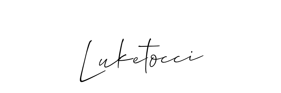 Make a beautiful signature design for name Luketocci. With this signature (Allison_Script) style, you can create a handwritten signature for free. Luketocci signature style 2 images and pictures png