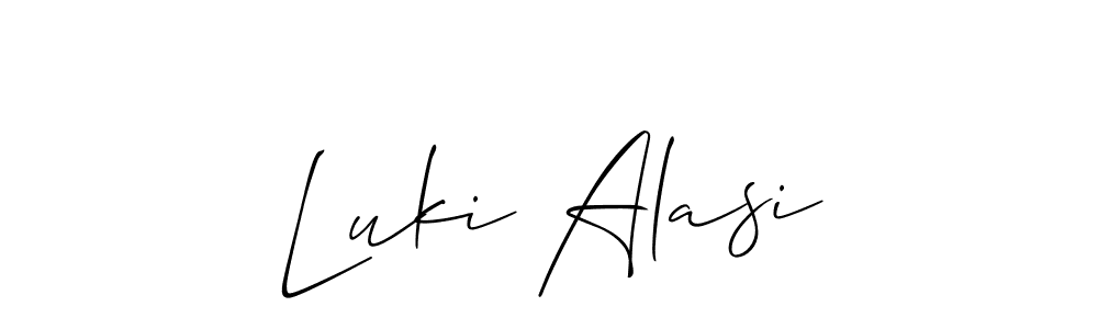 Check out images of Autograph of Luki Alasi name. Actor Luki Alasi Signature Style. Allison_Script is a professional sign style online. Luki Alasi signature style 2 images and pictures png