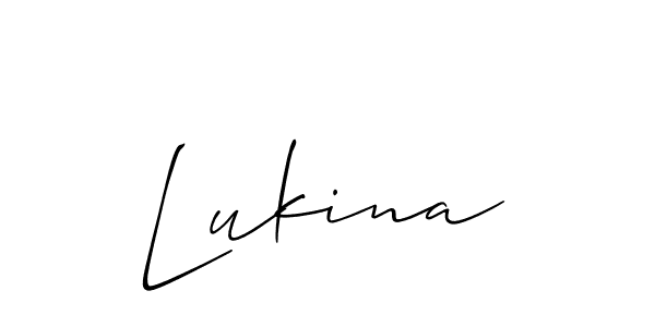 Allison_Script is a professional signature style that is perfect for those who want to add a touch of class to their signature. It is also a great choice for those who want to make their signature more unique. Get Lukina name to fancy signature for free. Lukina signature style 2 images and pictures png