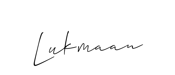 Design your own signature with our free online signature maker. With this signature software, you can create a handwritten (Allison_Script) signature for name Lukmaan. Lukmaan signature style 2 images and pictures png