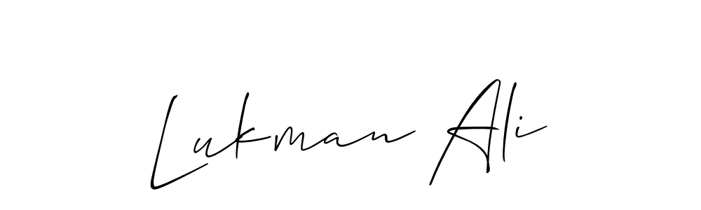 Design your own signature with our free online signature maker. With this signature software, you can create a handwritten (Allison_Script) signature for name Lukman Ali. Lukman Ali signature style 2 images and pictures png