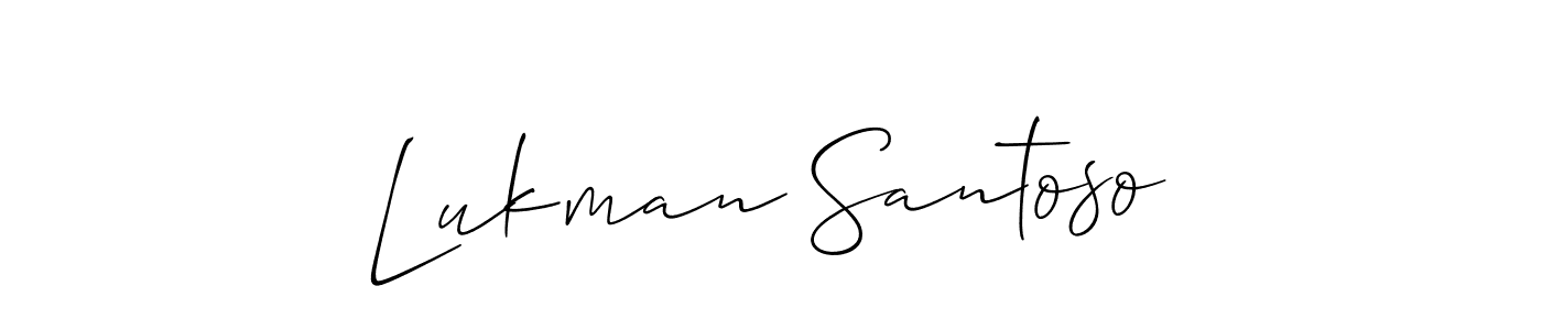 How to make Lukman Santoso signature? Allison_Script is a professional autograph style. Create handwritten signature for Lukman Santoso name. Lukman Santoso signature style 2 images and pictures png