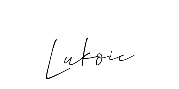 Lukoic stylish signature style. Best Handwritten Sign (Allison_Script) for my name. Handwritten Signature Collection Ideas for my name Lukoic. Lukoic signature style 2 images and pictures png