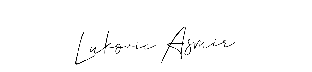 Use a signature maker to create a handwritten signature online. With this signature software, you can design (Allison_Script) your own signature for name Lukovic Asmir. Lukovic Asmir signature style 2 images and pictures png