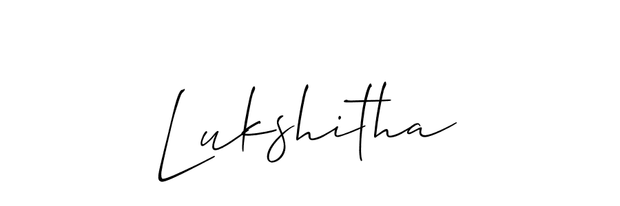 Create a beautiful signature design for name Lukshitha. With this signature (Allison_Script) fonts, you can make a handwritten signature for free. Lukshitha signature style 2 images and pictures png