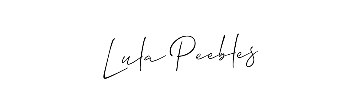 Best and Professional Signature Style for Lula Peebles. Allison_Script Best Signature Style Collection. Lula Peebles signature style 2 images and pictures png