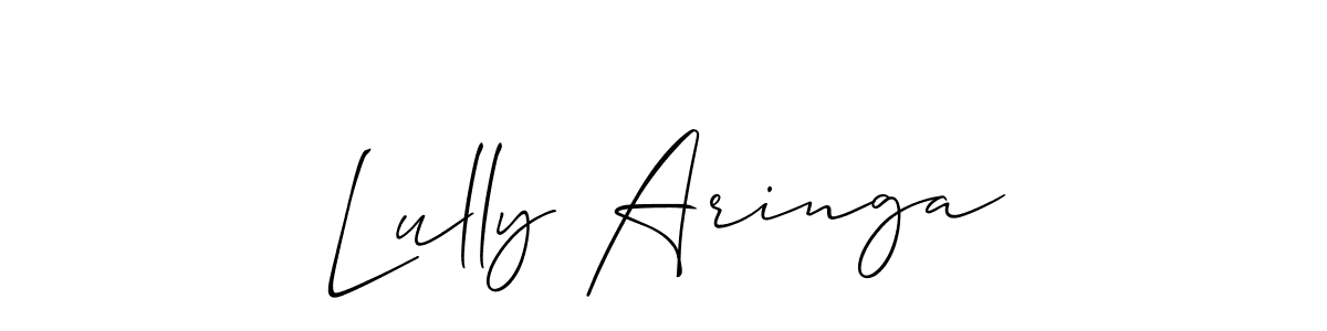 How to Draw Lully Aringa signature style? Allison_Script is a latest design signature styles for name Lully Aringa. Lully Aringa signature style 2 images and pictures png