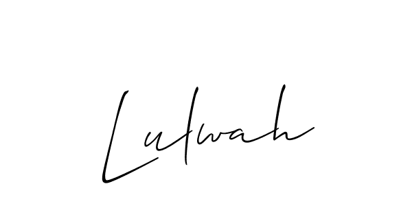 Lulwah stylish signature style. Best Handwritten Sign (Allison_Script) for my name. Handwritten Signature Collection Ideas for my name Lulwah. Lulwah signature style 2 images and pictures png