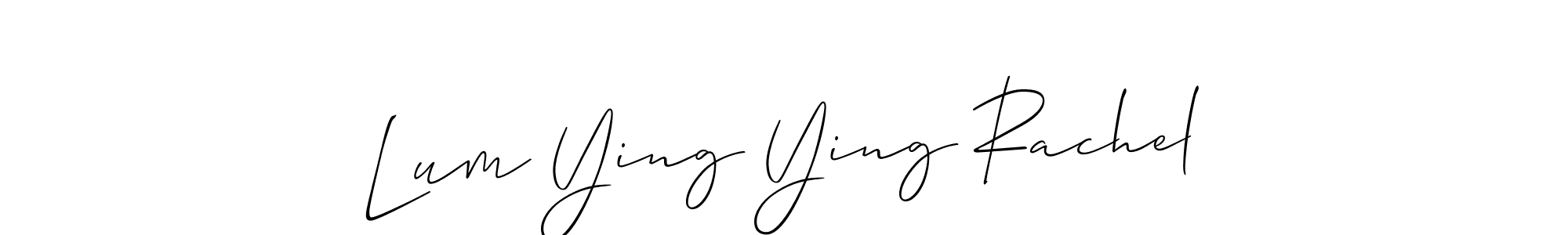 How to Draw Lum Ying Ying Rachel signature style? Allison_Script is a latest design signature styles for name Lum Ying Ying Rachel. Lum Ying Ying Rachel signature style 2 images and pictures png