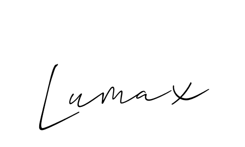 Lumax stylish signature style. Best Handwritten Sign (Allison_Script) for my name. Handwritten Signature Collection Ideas for my name Lumax. Lumax signature style 2 images and pictures png