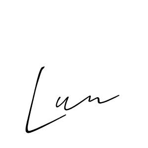 Similarly Allison_Script is the best handwritten signature design. Signature creator online .You can use it as an online autograph creator for name Lun. Lun signature style 2 images and pictures png