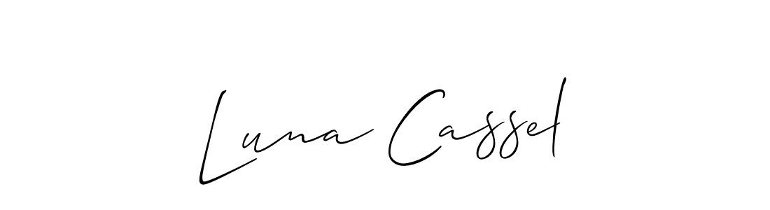 Once you've used our free online signature maker to create your best signature Allison_Script style, it's time to enjoy all of the benefits that Luna Cassel name signing documents. Luna Cassel signature style 2 images and pictures png
