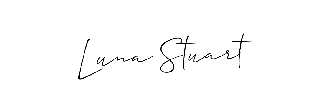 Similarly Allison_Script is the best handwritten signature design. Signature creator online .You can use it as an online autograph creator for name Luna Stuart. Luna Stuart signature style 2 images and pictures png