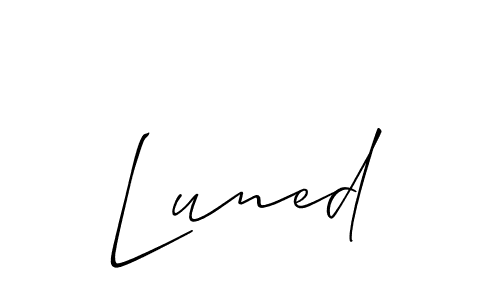 You can use this online signature creator to create a handwritten signature for the name Luned. This is the best online autograph maker. Luned signature style 2 images and pictures png