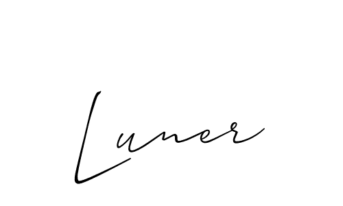 How to Draw Luner signature style? Allison_Script is a latest design signature styles for name Luner. Luner signature style 2 images and pictures png