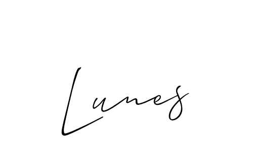 The best way (Allison_Script) to make a short signature is to pick only two or three words in your name. The name Lunes include a total of six letters. For converting this name. Lunes signature style 2 images and pictures png