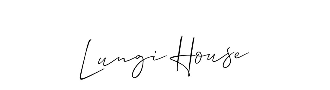 if you are searching for the best signature style for your name Lungi House. so please give up your signature search. here we have designed multiple signature styles  using Allison_Script. Lungi House signature style 2 images and pictures png