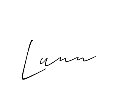 Lunn stylish signature style. Best Handwritten Sign (Allison_Script) for my name. Handwritten Signature Collection Ideas for my name Lunn. Lunn signature style 2 images and pictures png