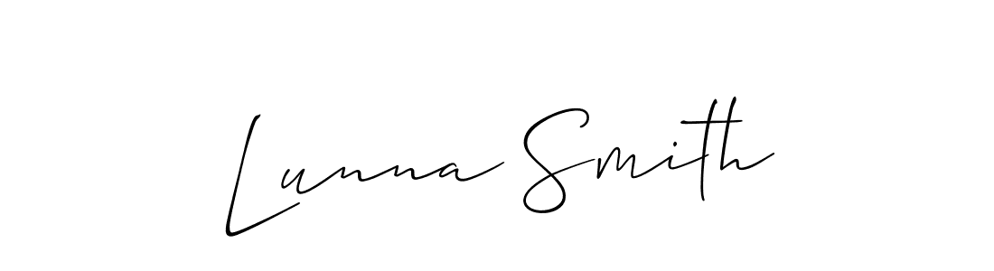 Best and Professional Signature Style for Lunna Smith. Allison_Script Best Signature Style Collection. Lunna Smith signature style 2 images and pictures png