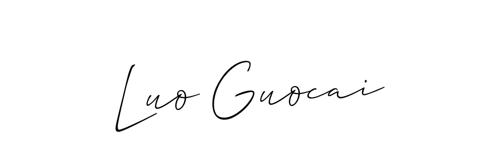 Create a beautiful signature design for name Luo Guocai. With this signature (Allison_Script) fonts, you can make a handwritten signature for free. Luo Guocai signature style 2 images and pictures png