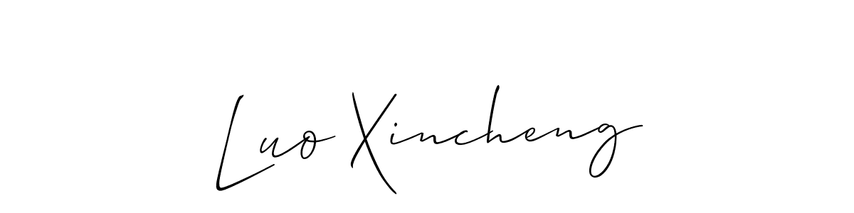 if you are searching for the best signature style for your name Luo Xincheng. so please give up your signature search. here we have designed multiple signature styles  using Allison_Script. Luo Xincheng signature style 2 images and pictures png