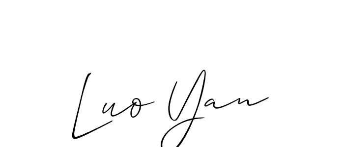 Similarly Allison_Script is the best handwritten signature design. Signature creator online .You can use it as an online autograph creator for name Luo Yan. Luo Yan signature style 2 images and pictures png