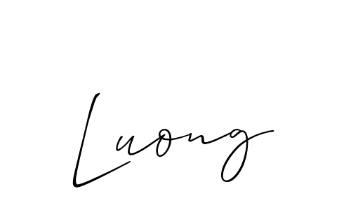 Use a signature maker to create a handwritten signature online. With this signature software, you can design (Allison_Script) your own signature for name Luong. Luong signature style 2 images and pictures png