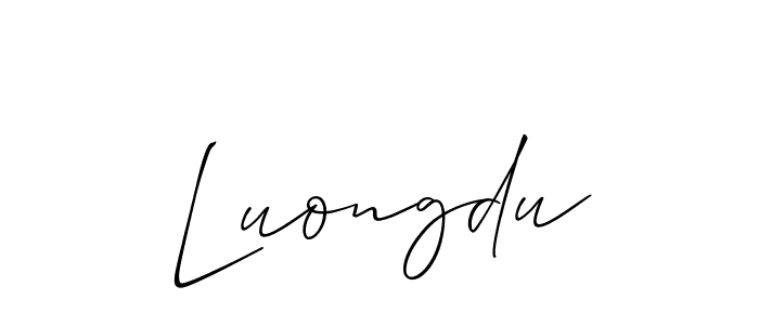 It looks lik you need a new signature style for name Luongdu. Design unique handwritten (Allison_Script) signature with our free signature maker in just a few clicks. Luongdu signature style 2 images and pictures png