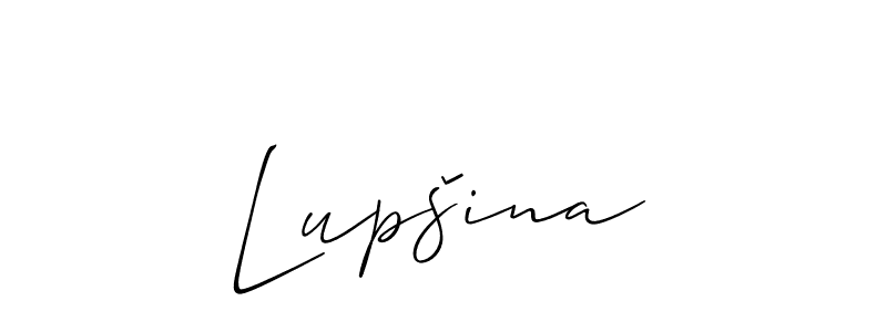 How to make Lupšina name signature. Use Allison_Script style for creating short signs online. This is the latest handwritten sign. Lupšina signature style 2 images and pictures png