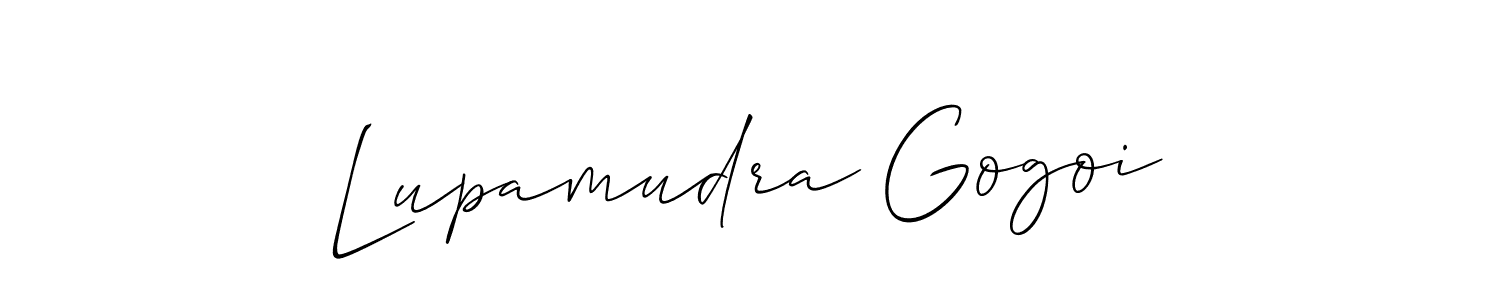 Similarly Allison_Script is the best handwritten signature design. Signature creator online .You can use it as an online autograph creator for name Lupamudra Gogoi. Lupamudra Gogoi signature style 2 images and pictures png