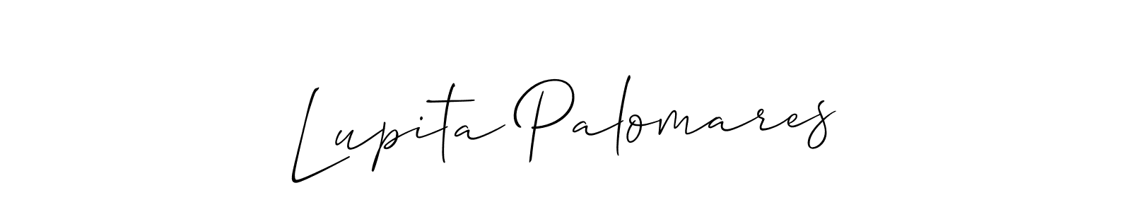 How to make Lupita Palomares signature? Allison_Script is a professional autograph style. Create handwritten signature for Lupita Palomares name. Lupita Palomares signature style 2 images and pictures png