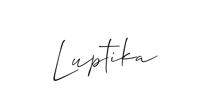 Create a beautiful signature design for name Luptika. With this signature (Allison_Script) fonts, you can make a handwritten signature for free. Luptika signature style 2 images and pictures png